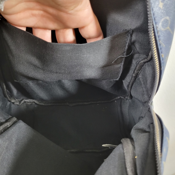 HARRY POTTER Hot Topic Bioworld Quidditch equipment navy gold backpack - flawed - Picture 10 of 13